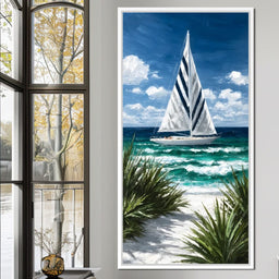 Sailing Beyond Turquoise Waves - NicheCanvas