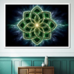 Celestial Emerald Knot Bloom - NicheCanvas