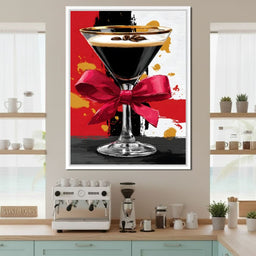 Espresso Martini Red Bow - NicheCanvas