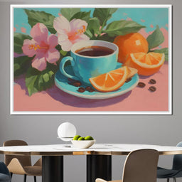 Tropical Morning Cup of Coffee - NicheCanvas