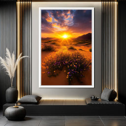 Golden Horizon Meadow Bloom - NicheCanvas