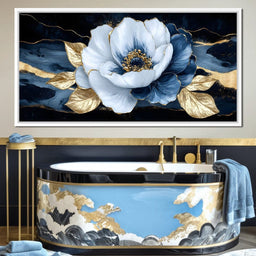 Golden Petals Midnight Harmony - NicheCanvas