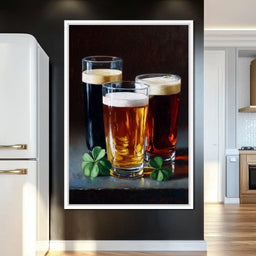 Stout Ale Lager With Shamrocks - NicheCanvas