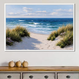 Waves Beyond the Dune Pathway - NicheCanvas