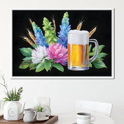 Golden Brew and Blossoms Fusion - NicheCanvas