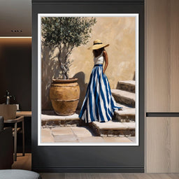 Sun Hat Lady By Olive Tree - NicheCanvas