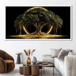 Ancient Tree Upon The Hollow Moon - NicheCanvas