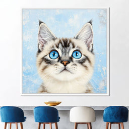 Kitty's Gaze of Curiosity - NicheCanvas