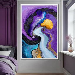 Waves of the Amethyst Sky - TooplesArt - NicheCanvas