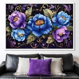 Midnight Floral Symphony - NicheCanvas
