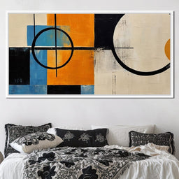 Geometric Orbit Mid Century Clash - NicheCanvas