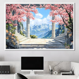 Mountain Blossom Panorama - NicheCanvas