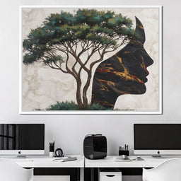 Majestic Silhouette Beneath Branches - NicheCanvas