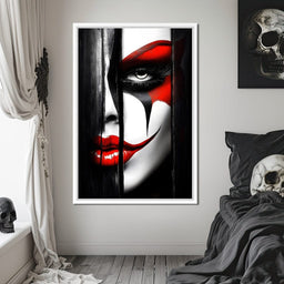 Monochrome Joker Reverie - NicheCanvas