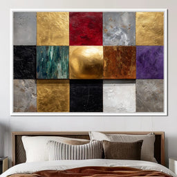 Gilded Mosaic Color Blocks - NicheCanvas