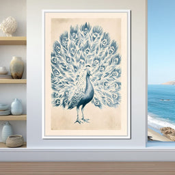 Royal Crest Of The Indigo Plumage - NicheCanvas