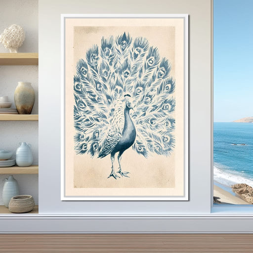 Royal Crest Of The Indigo Plumage Canvas Print