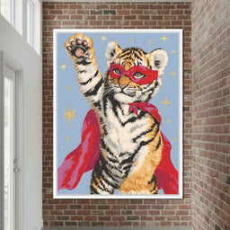 Superhero Tiger Cub Rising - NicheCanvas