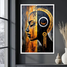 Golden Eclipse Portrait Journey - NicheCanvas