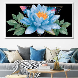 Cosmic Lotus Stardust Flourish - NicheCanvas