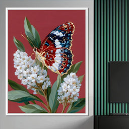 Radiant Papilio Over Floral Boughs - NicheCanvas