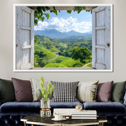 Window To Verdant Valley Dream - NicheCanvas