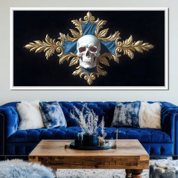 Gilded Skull Baroque Emblem - NicheCanvas