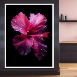 Rainkissed Pink Hibiscus Petals - NicheCanvas