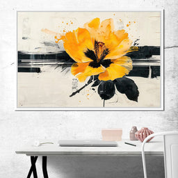 Golden Petal Contrast - NicheCanvas