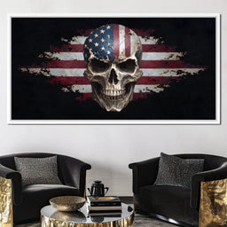 Stars Stripes Skull Rebellion - NicheCanvas