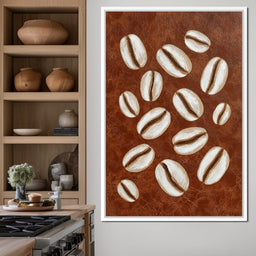 Coffee Beans Brown Background - NicheCanvas