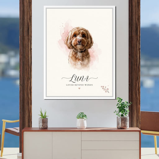The Watercolor Name Pet Canvas Print