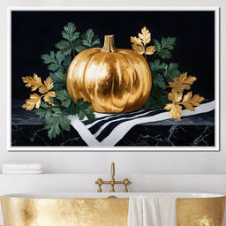 Golden Pumpkin Elegance - NicheCanvas