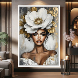 Golden Petals Elegance Enigma - NicheCanvas