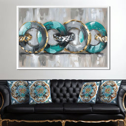 Aqua Rings of Serenity - NicheCanvas