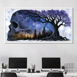 Where Cosmic Night Meets Forest Roots - NicheCanvas