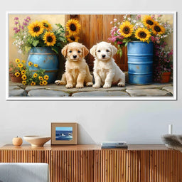 Sunflower Companionship Duo - NicheCanvas