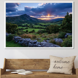 Sunbeams Over Green Valley - NicheCanvas