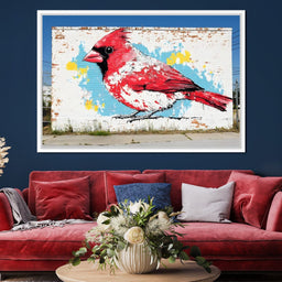 Street Art - Cardinal Mural - NicheCanvas