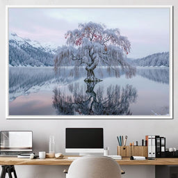 Willow of the Frosted Lake - TooplesArt - NicheCanvas