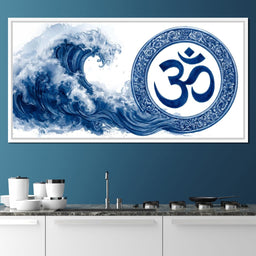 Indigo Om Mandala Meditation - NicheCanvas
