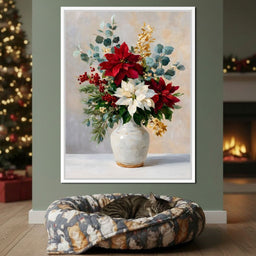 Holiday Poinsettia Bouquet Oil - NicheCanvas