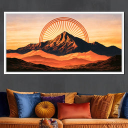 Golden Peaks Before The Solstice Sun - NicheCanvas