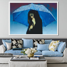 Rainbound Reverie Blue Shelter - NicheCanvas