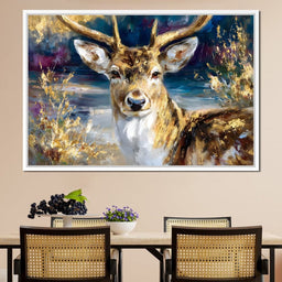 Golden Stag Forest Majesty - NicheCanvas