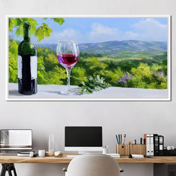 Sunlit Vineyard Elegance - NicheCanvas