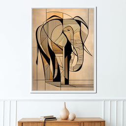 Majestic Geometric Elephant - NicheCanvas