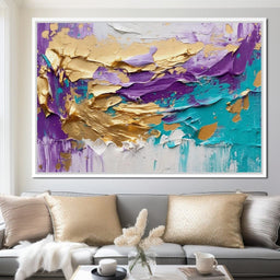 Opulent Oceanic Gold Fusion - NicheCanvas