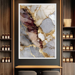 Gilded Marble Rift Elegy - NicheCanvas