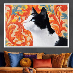 Majestic Feline Flourish - NicheCanvas